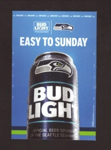 2024 Seattle Seahawks Pocket Schedule Bud Light - Picture 1 of 2