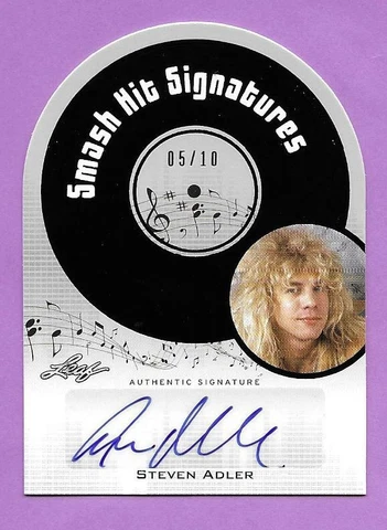 STEVEN ADLER 2011 Leaf POP CENTURY SMASH HITS Autograph AUTO # 5/10 GUNS N ROSES Cover