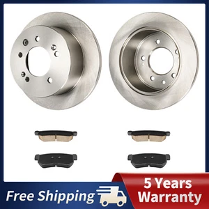 261.9mm Rear Disc Rotors + Brake Pads for Hyundai Elantra 2007-2008 Sedan 09-10 - Foto 1 di 14