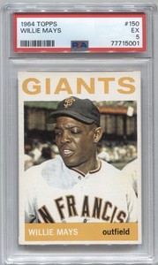 1964 Willie Mays Topps Baseball Card HOF #150 San Francisco Giants PSA 5 EX 5001