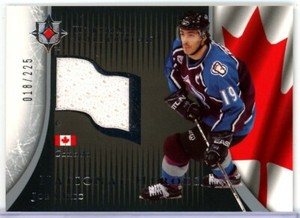 2005-06 Ultimate Collection National Heroes Jerseys #NHJJS Joe Sakic JERSEY /225