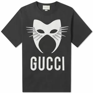 Gucci Spike Mask Print Cotton Oversize Black T-shirt - Picture 1 of 4
