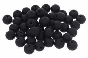 10 uds. (0,45 € */ 1 ud.) ónix negro frozen 8S146 - bola de piedras preciosas de 8 mm 10  - Imagen 1 de 2