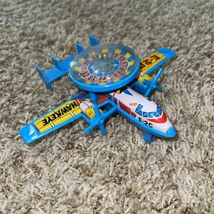 Vintage Tin & Plastic Shinwa Japan Hawkeye Plane E-2C 6" Long Blue - Picture 1 of 8