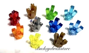 NEU Lego Lot/10 Bergkristalle selten Juwelen Edelsteine trans rot hellblau gold grün - Bild 1 von 2