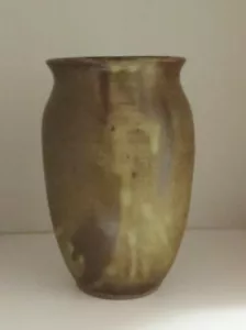 Earthtones Art Pottery Vase 6.75" Tall Signed Excellent - Picture 1 of 7