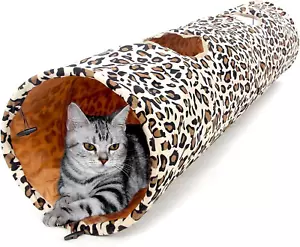 Cat Toys Collapsible Tunnel Dog Tube for Fat Cat,Rabbits,Dogs Length 51" Diamete - Picture 1 of 12