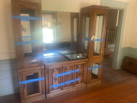 Vintage Broyhill Illuminated China Cabinet & Hutch Cover