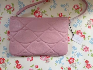 ⭐️BOLSO DE HOMBRO LULU GUINNESS⭐️️POLVO ROSA EDREDÓN LABIOS LABIOS Cartera⭐️AUDRA - Imagen 1 de 11