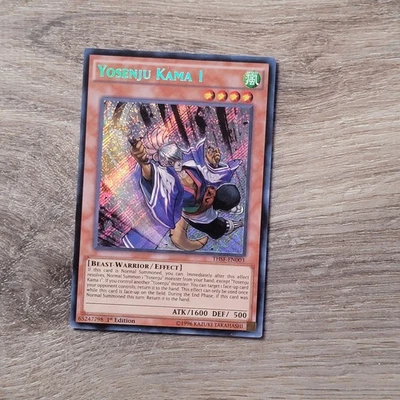 YuGiOh Yosenju Kama 1 Holo Rare THSF-EN003 1996 1st Edition The Secret Forces  - Image 1 of 4