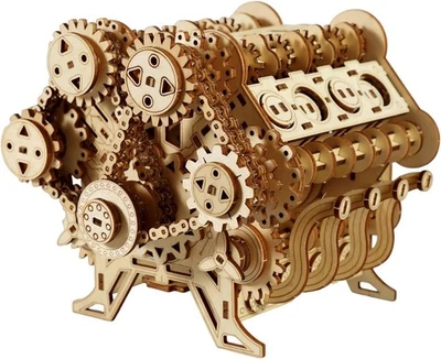 V8 Engine Model Kit Advanced 3D Wooden Puzzles for Adults Mechanics Gift - Image 1 of 4