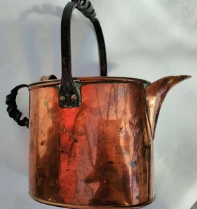 ANTIQUE ARTS AND CRAFTS R PERRY COPPER WATERING CAN - Picture 1 of 6