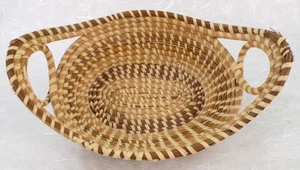 HANDGEMACHTER CHARLESTON MARKET GULLAH SÜSSGRAS LIEBE KNOTEN KORB 12-1/4" x 7-3/4" - Bild 1 von 4