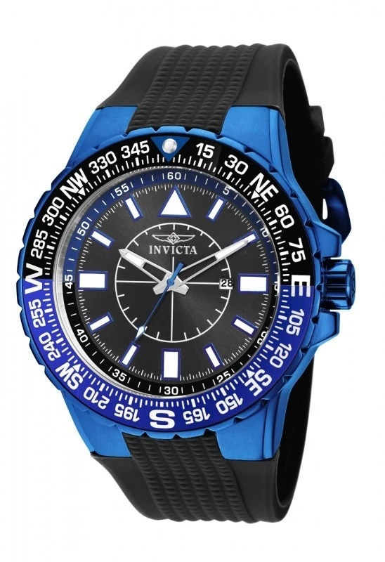 Invicta Aviator Black Dial Black Silicone Men's Watch 19269 - Image 1 of 1