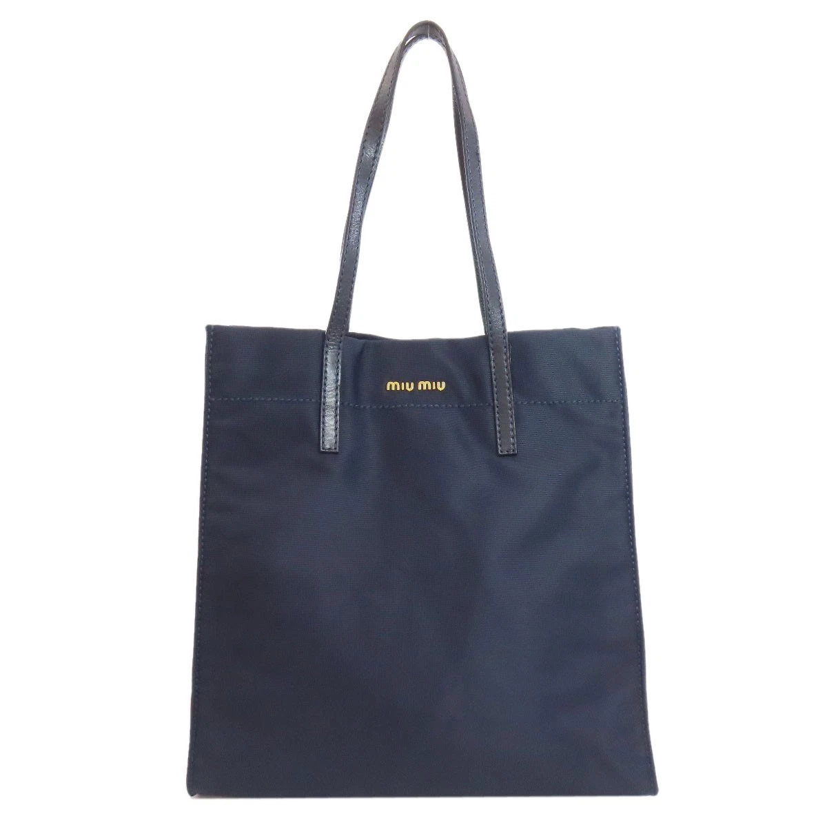 MIU MIU ネイビー本革トートバッグ Miu Miu Blue Tote Bags for Women for sale | eBay