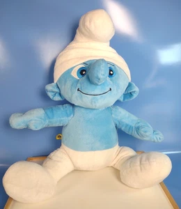 Build A Bear Smurf Clumsy 16" Plush Blue White 2011 BAB - Picture 1 of 12