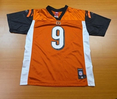 Camiseta de fútbol americano Reebok #9 juvenil X-grande de colección de los Cincinnati Bengals Carson Palmer NFL Foto 1 de 4