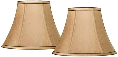 Juego de 2 pantallas de lámpara de campana color tostado y marrón 6x12x9 (araña) Foto 1 de 4