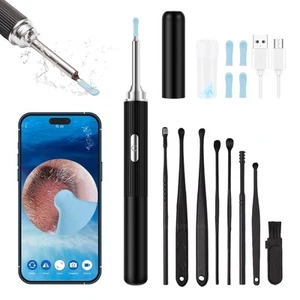 Ear Wax Removal, Earwax Remover Tool with 8 Pcs Ear Set, Ear Cleaner with Cam... - Picture 1 of 7