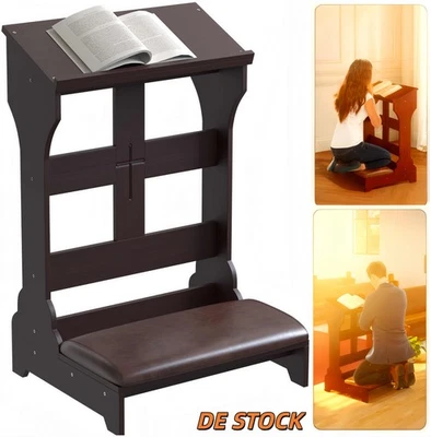 Gebetsbank Kniebank mit kissen Beichtstuhl Kniebank für Bibellesen Kirchenbank - Bild 1 von 4