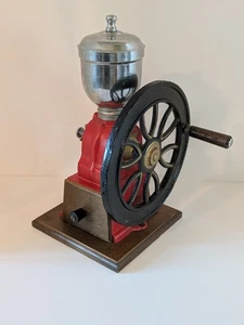 Vintage Cast Iron Coffee Grinder with Flywheel, Maybe Elma - Picture 1 of 6