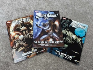 Moon Knight TPB Set (1st Print) The Bottom, Midnight Sun, Death of Marc Spector - Picture 1 of 11