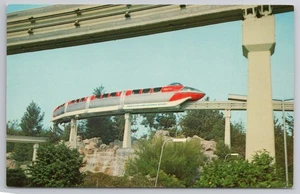 Monorail Zug Disneyland Anaheim CA Unp Chrom Postkarte - Bild 1 von 2