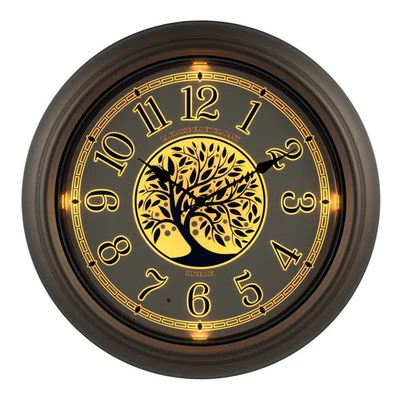 La Crosse Clock  18 In. Outdoor Bronze Lighted Dial Wall Bronze - Image 1 of 4