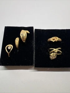 Vintage Avon Goldtone Rhinestone Rings Lot of 5 - Picture 1 of 7