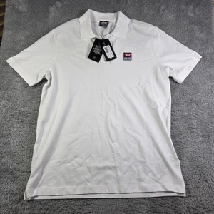 Polo uomo DIESEL T Kal patch manica corta bianco brillante taglia large - Foto 1 di 6