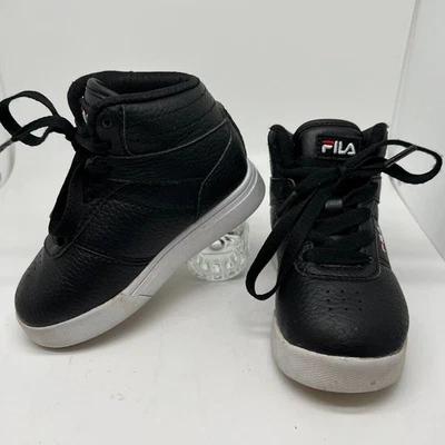 Toddler Boy's FILA Black Sneakers Lace Up Shoes - Sz. 7 - Image 1 of 4