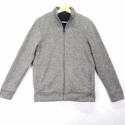 Apt. Chaqueta Suéter Sherpa 9 Delgada para Hombres Jóvenes Talla S Gris Cremallera Completa Vellón Foto 1 de 4