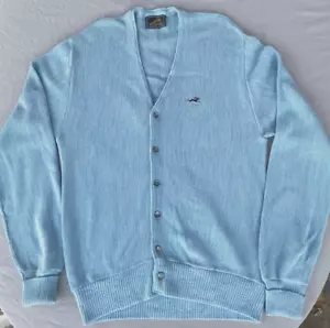 DE COLECCIÓN AÑOS 70..MONTGOMERY WARD..LA LIEBRE..KURT COBAIN..CARDIGAN..AZUL..SUÉTER..HOMBRES L - Imagen 1 de 4