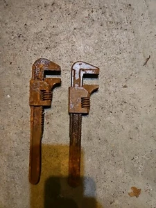 Lot Of 2 Vintage 9" Auto Adjustable Monkey Wrenches Grandpas - Bild 1 von 3