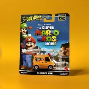 Hot Wheels HKC19 Premium Retro Entertainment Super Mario Movie Plumber Van - Picture 1 of 2