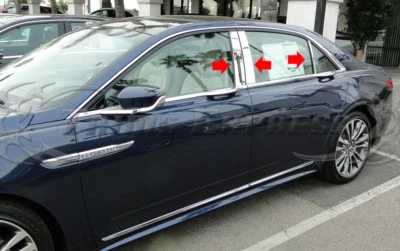 Хромированная отделка стойки стойки двери из нержавеющей стали для Lincoln Continental 2017-2020 годов выпуска 6 шт. - Изображение 1 из 4