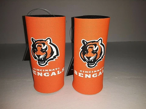 Cincinnati Bengals NFL 2 pack Ultra Slim Can Koozie cooler Hugger Cover