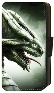 Dragon Predator Gothic Mythical iPhone/Pixel/Galaxy Printed Flip/Wallet Case (N - Picture 1 of 9