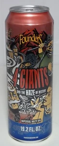 Lata de cerveza Founder's 4 Giants Imperial Hazy IPA 19,2 oz Grand Rapids MI Micro Big - Imagen 1 de 6