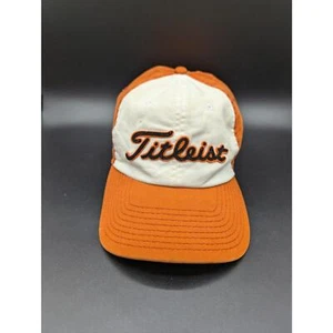 Titleist Hat Cap Mens Medium Large Fitted Golf Orange Off white Retro READ - Picture 1 of 13