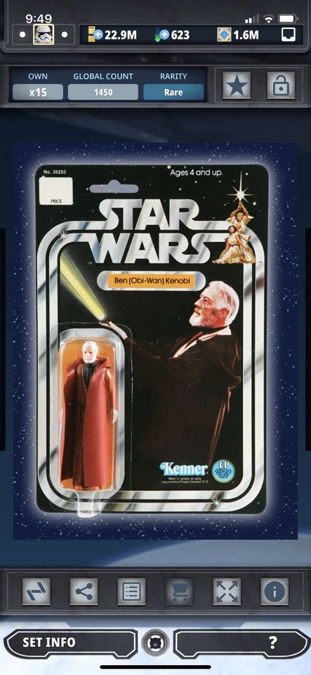 Topps Star Wars Digital Card Trader Ben Hasbro/Kenner Action Figure Award - Image 1 of 1