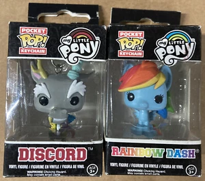 My Little Pony Funko Pocket Pop Discord And Rainbow Dash Keychains Bronies Unite - Picture 1 of 1