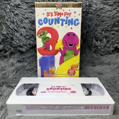 Barney - Its Time For Counting VHS Tape 1998 Lyrick Studios Classic Kids Cartoon - Image 1 of 4
