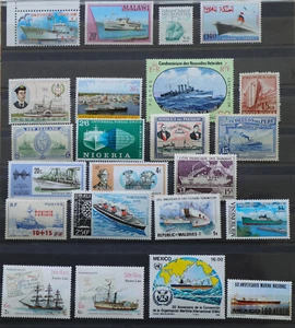 SHIPS ON STAMPS Nigeria Laos Peru Micronesia Mexico etc - Picture 1 of 1