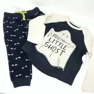 Lote Gymboree 18 - 24 Meses Conjunto Camisa y Pantalones Halloween Brilla en la Oscuridad NUEVO - Imagen 1 de 6
