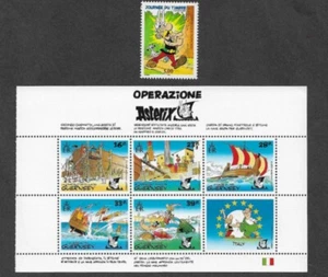 ASTERIX GUERNSEY MIN SHEET(1992) + FRANCE SINGLE/TAB MNH ANIMATION CARTOONS - Picture 1 of 1