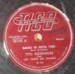 TITO RODRIGUEZ Mambo En Nueva York / Tumba y Tambo LATIN 10" 10-135 - Imagen 1 de 2