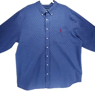U.S. POLO ASSN. Shirt Men’s 2XL Long Sleeve Button Down Dark Blue Black Casual - Image 1 of 4