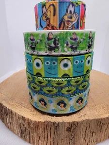 HUGE 5/8" Disney Grosgrain Ribbon Lot Goofy, Jasmine, Buzz and more! - Picture 1 of 13