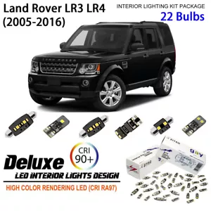 LED Interior Light Kit for Land Rover Discovery 3 4 + Number Plate Light Bulbs - Picture 1 of 9